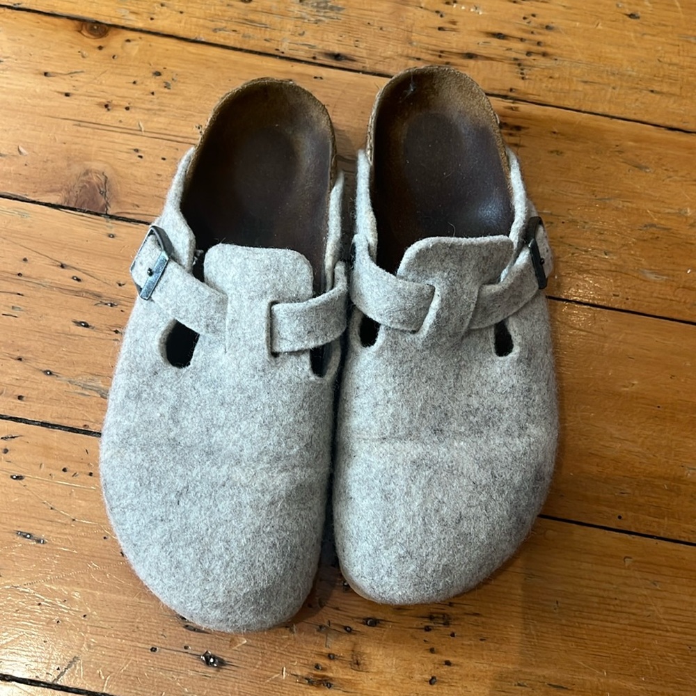 Birkenstock Boston Oatmeal Wool Felt Regular Clogs womens 8.5/EU 39